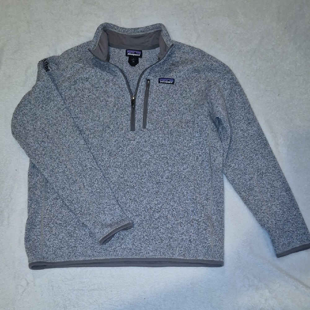 Patagonia Gray Fleece Zip-Up Jacket With Ketel One Logo